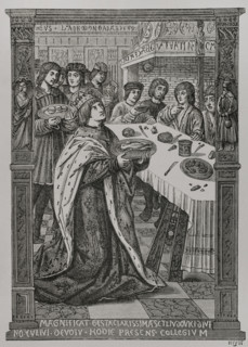 St Louis serving a meal to the poor, c1503, (1877).  Creator: Unknown.
