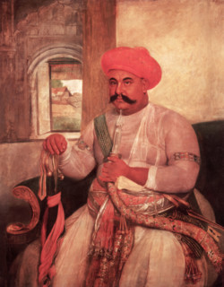 Hasan Reza Khan, minister to Asaf al-Daula of Oudh, Nawab Vizier of Oudh, 1784.  Creator: Johan Zoffany.