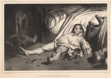 Rue Transnonain, le 15 avril 1834, (1834). Creator: Honore Daumier.
