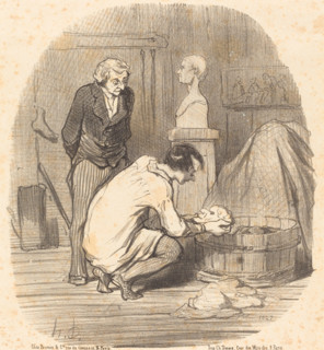 L'Artiste - Voilà qui est terminé!..., 1852. Creator: Honore Daumier.