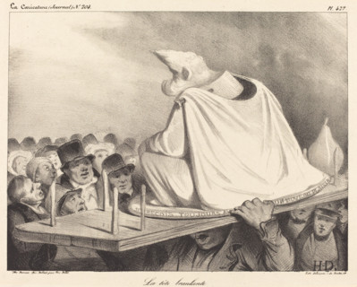 La tête branlante, 1834. Creator: Honore Daumier.