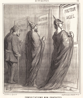 Consultations non gratuites, 1868. Creator: Honore Daumier.