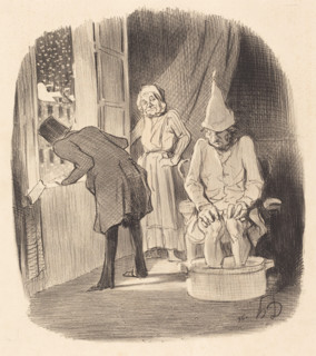 Inconvénient de mettre son logement à louer au mois de janvier, 1847. Creator: Honore Daumier.