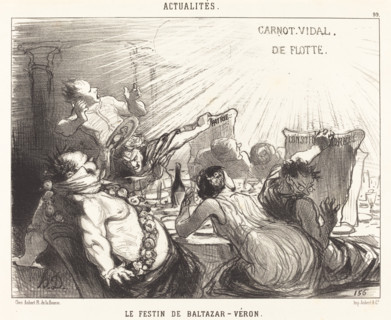 Le Festin de Baltazar-Véron, 1850. Creator: Honore Daumier.