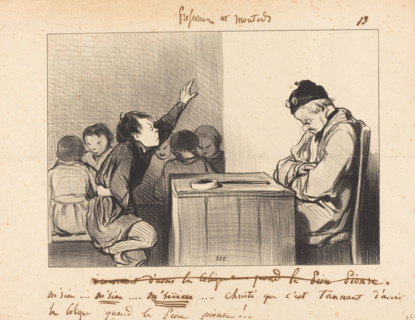 M'sieu...M'sieu...M'siiieu..., 1846.  Creator: Honore Daumier.