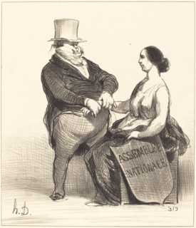 Docteur, je vous assure que je ne suis pas aussi malade que vous me le dites!, 1851. Creator: Honore Daumier.