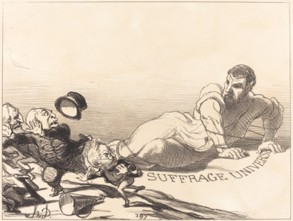 Une panique de Lilliputiens..., 1851. Creator: Honore Daumier.