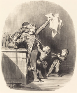 Plaisirs de la paternité, 1847. Creator: Honore Daumier.