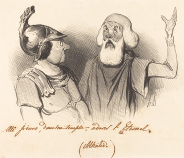 Oui je viens, dans son temple adorer L'Eternel. (Athalie), 1841.  Creator: Honore Daumier.