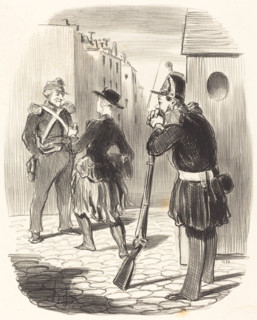 Ce satané Pigochard...faut toujours qu'y fasse la cour aux fââmes!...., 1848.  Creator: Honore Daumier.