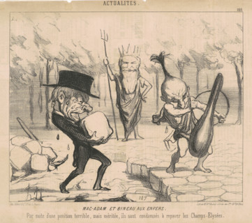 Mac-Adam [sic] et Bineau aux enfers. Par suite d'une punition terrible, mais méritée..., July 13, 18 Creator: Honore Daumier.