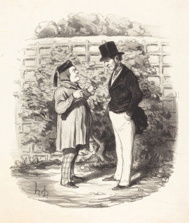 - Monsieur voilà vingt ans que je poursuis l'union de la reinette et de la pomme d'apis..., 1846. Creator: Honore Daumier.