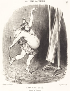 Le départ pour le bal, 1847. Creator: Honore Daumier.