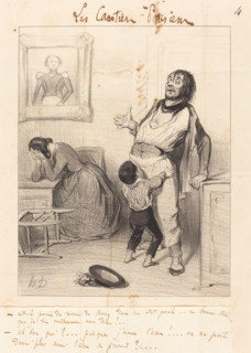 Est-il permis de revenir de Bercy dans un état pareil.., 1843.  Creator: Honore Daumier.