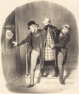 Un déménagement furtif, 1847. Creator: Honore Daumier.