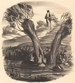 Un mari brûlé du feu de la jalousie, 1847. Creator: Honore Daumier.