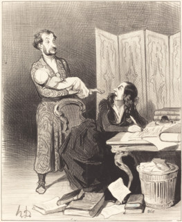 Emportez donc ça plus loin... impossible de travailler..., 1844. Creator: Honore Daumier.