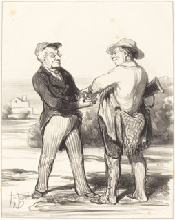 Dites donc, président, impossible d'attraper un lièvre..., 1849. Creator: Honore Daumier.