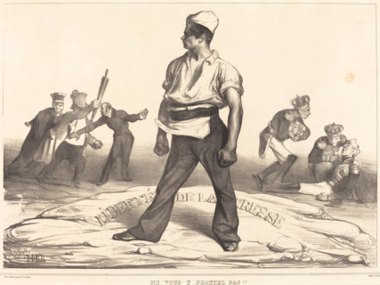 Ne vous y frottez pas!!, 1834. Creator: Honore Daumier.