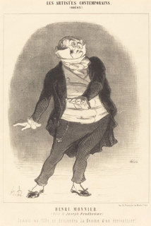Henri Monnier (Rôle de Joseph Prudhomme), 1852. Creator: Honore Daumier.