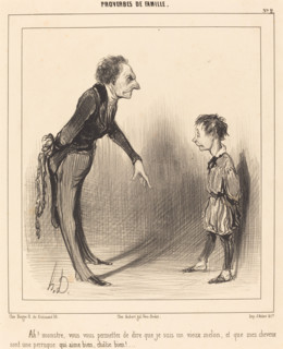 Ah! monstre, vous vous permettez..., 1840. Creator: Honore Daumier.