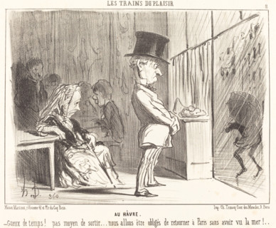 Au Havre, 1852. Creator: Honore Daumier.