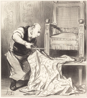 Le nouveau tapissier de la couronne..., 1850.  Creator: Honore Daumier.