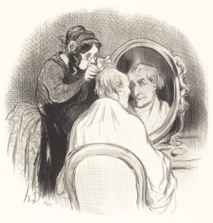 Un monsieur qu'on rajeunit trop, 1845. Creator: Honore Daumier.