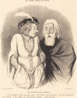 Une Représentation à Bénéfice, 1844.  Creator: Honore Daumier.