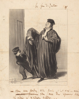 Vous avez perdu votre procès c'est vrai..., 1848. Creator: Honore Daumier.