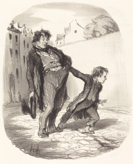 Un fils modèle, 1847. Creator: Honore Daumier.