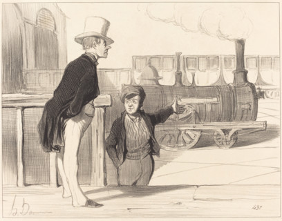 Si ma machine est bonne? je crois bien..., 1843. Creator: Honore Daumier.