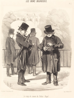 Le coup de canon du Palais Royal, 1846. Creator: Honore Daumier.
