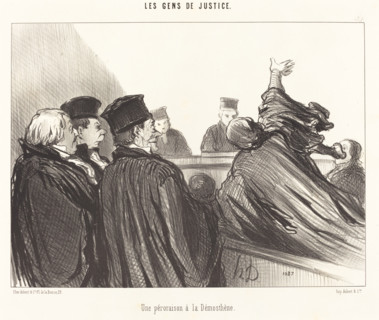 Une péroraison à la Démosthène, 1847. Creator: Honore Daumier.