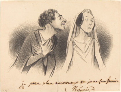 Je pars plus amoureux que je ne le fus jamais. (Bérénice), 1841.  Creator: Honore Daumier.