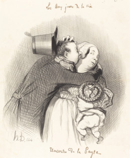 Rencontre de la payse, 1844. Creator: Honore Daumier.