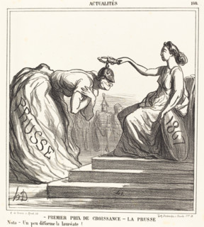 Premier prix de croissance - La Prusse, 1867. Creator: Honore Daumier.
