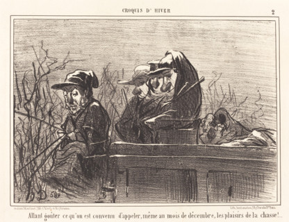 Allant goûter ce qu'on est convenu d'appeler, même au mois de décembre,...1855.  Creator: Honore Daumier.
