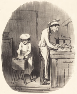 Vois-tu, petit, t'as tort de t'mêler d'la politique, 1849.  Creator: Honore Daumier.