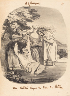 Une imitation bourgeoise du Zéphir de Prudhon, 1847. Creator: Honore Daumier.