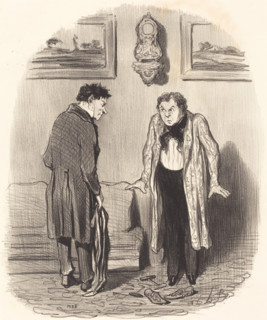 Mais quand je vous dis que je ne peux pas remuer les pieds avec ses bottes là!.., 1847.  Creator: Honore Daumier.