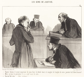 Voyons témoin il serait important de..., 1846. Creator: Honore Daumier.