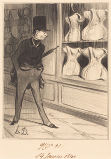 C'est unique! j'ai pris quatre tailles..., 1840. Creator: Honore Daumier.