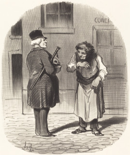Le Jour de l'An, 1844. Creator: Honore Daumier.