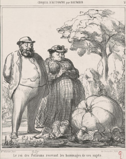 Le roi des potirons recevant les hommages de ses sujets, September 25, 1865. Creator: Honore Daumier.