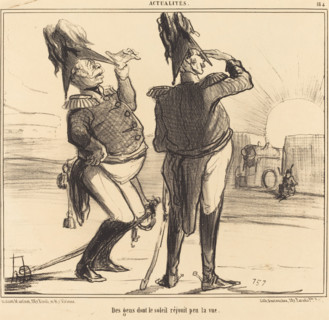 Des gens dont le soleil réjouit peu la vue, 1855. Creator: Honore Daumier.