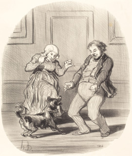 Se réjouissant en famille de la fin de la Canicule, 1852. Creator: Honore Daumier.
