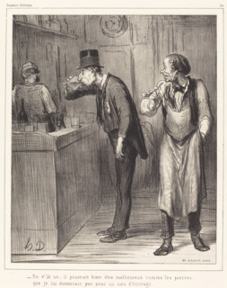En v'la un, il pourrait bien être malheureux comme les pierres..., 1862. Creator: Honore Daumier.