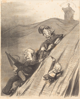Un chemin dangereux, 1851. Creator: Honore Daumier.