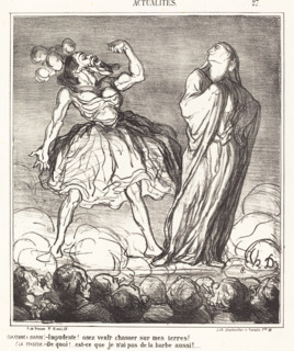 La femme à barbe, 1867. Creator: Honore Daumier.